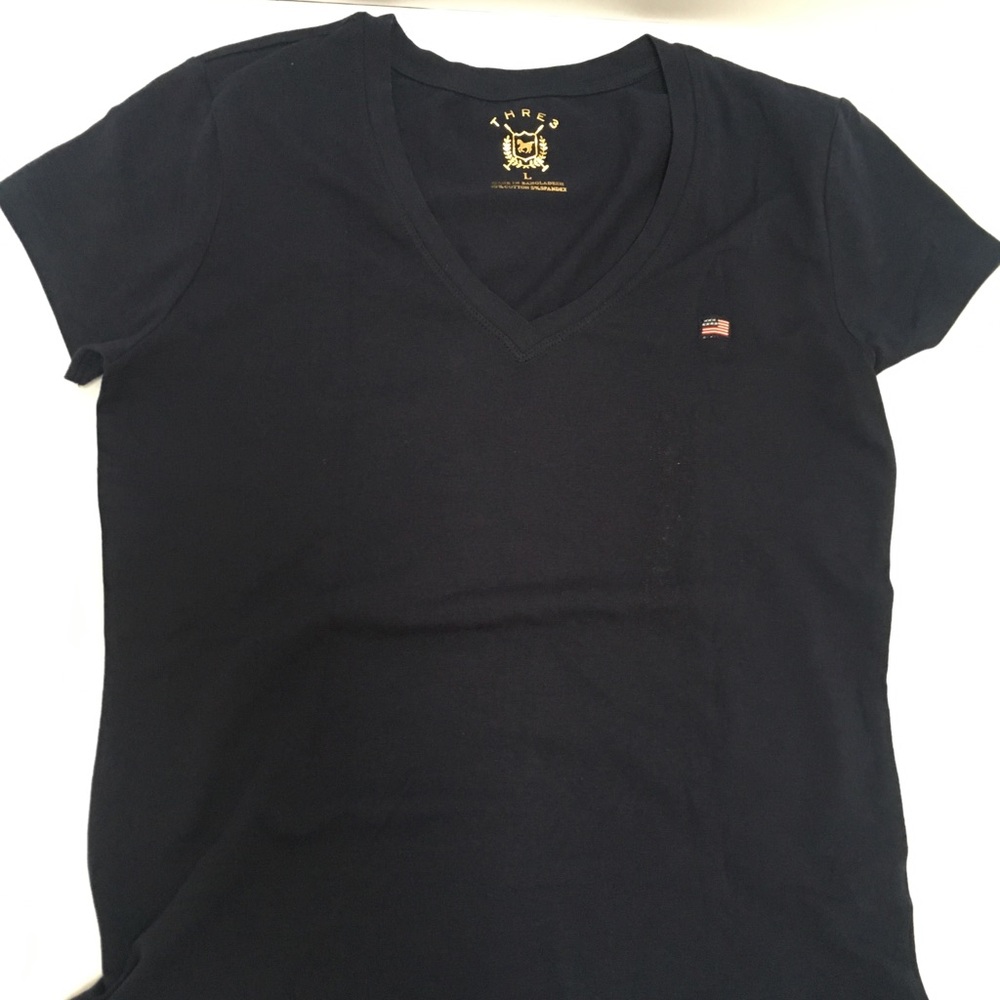 Thre3 crop short sleeve - (Navy) Size M